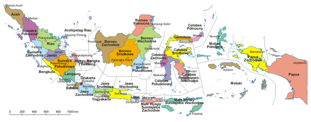 Mapa administracyjna Indonezji